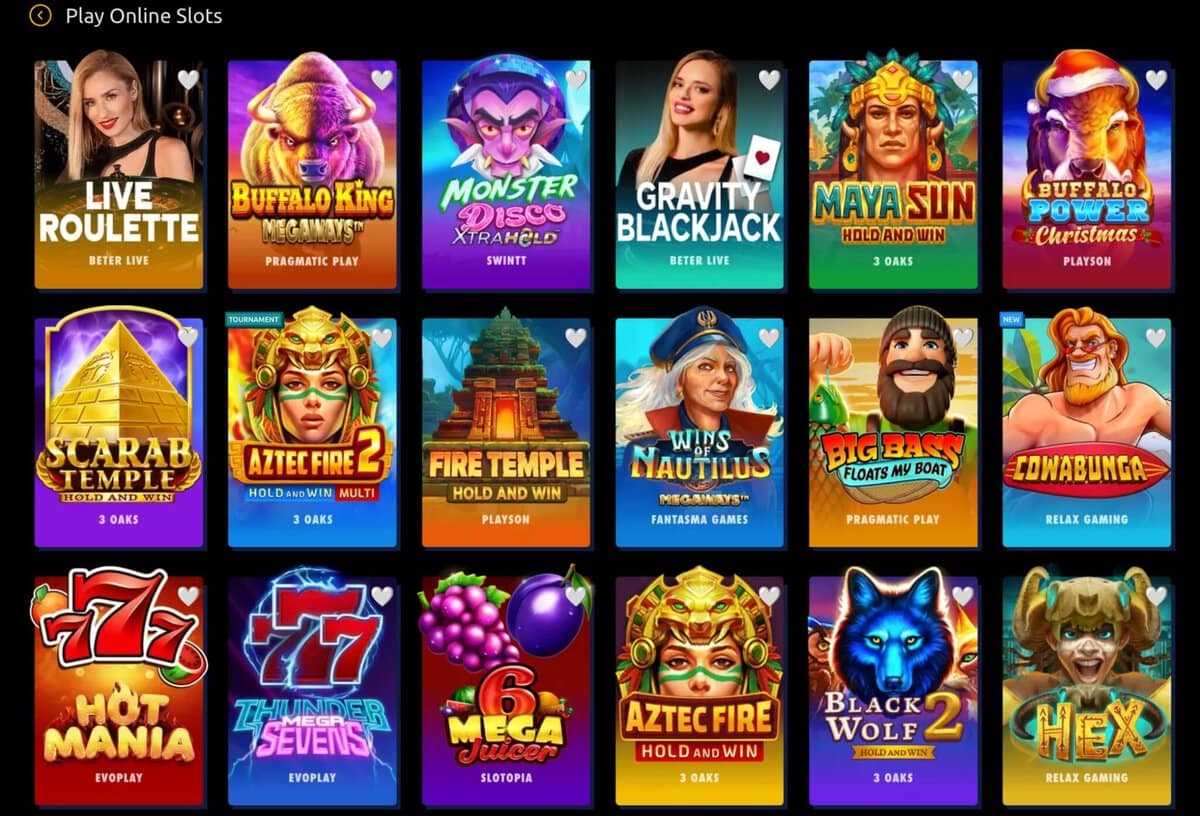 PhlWin online casino selection showing multiple game categories and vivid tile layout